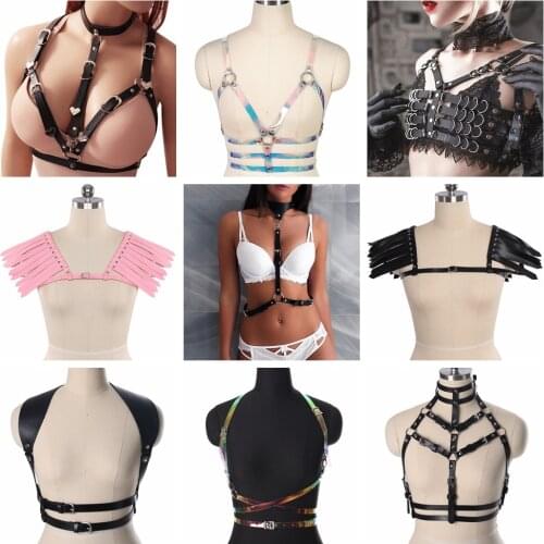 PU Leather Harness Belts Body Bondage Waist Straps Rock Punk Stylish Accessories Chest Harness Fashion Women Men Gothic Handmade