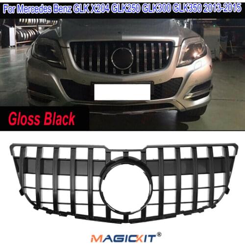MagicKit For Mercedes X204 GLK 2013-2015 GT PANAMERICANA Gloss Black Sport Front Grille
