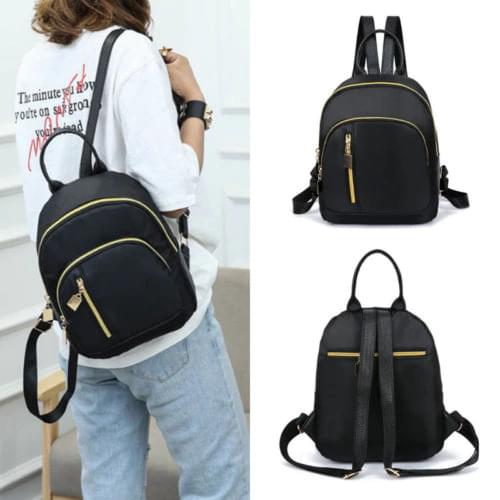 2020 Women Girls Black Nylon Mini Backpack Travel School Backpack Shoulder bags Zipper Backpacks Fashion Casual Shopping