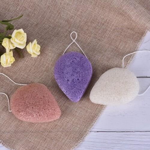 4 Colors Facial Cleanser Tool Natural Konjac Facial Puff Face Cleanse Washing Sponge Exfoliator Cleansing Sponge Puff