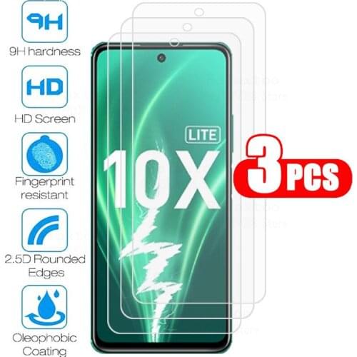 3pcs Glass Honor 10X Lite Glass Screen Protector For Huawei Honor 10X Light Honer 10 X X10 Lite safety Tempered Glas Films 6.67
