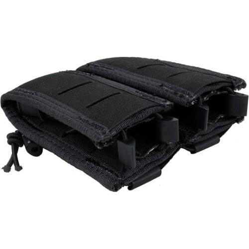 Tmc3353-Bk / New Double Clip Bag Accessory Bag With MOLLE Quick Release Tape