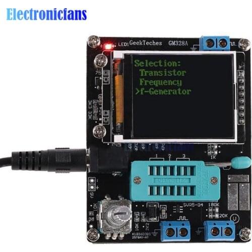 GM328A Transistor Tester Diode Voltage Frequency LCR Meter PWM Square Wave Signal Generator Monitor Russian Version Soldered