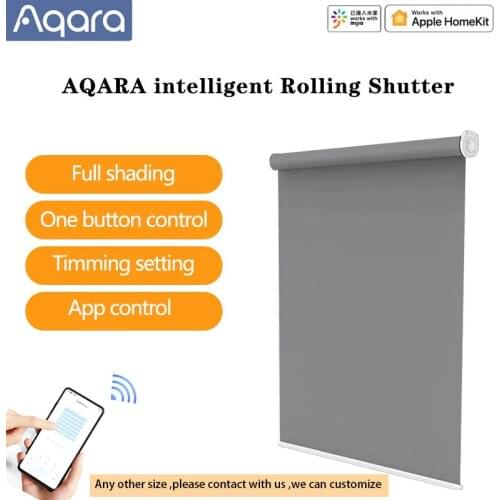 Aqara Motorized Roller Blinds full shading Series Fabric Custom Made Size For Office Home mihome app comtrol smart shutter