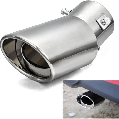 General Motors Modified Exhaust Muffler Pointed Round Stainless Steel Pipe Chrome-plated Exhaust Tail Pipe Muffler Pointed Pipe