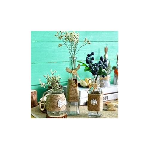 5 Types Nordic Handmade Hemp Rope decoration Desktop Vase Zakka Transparent Floret Bottle Glass home Deco Articles
