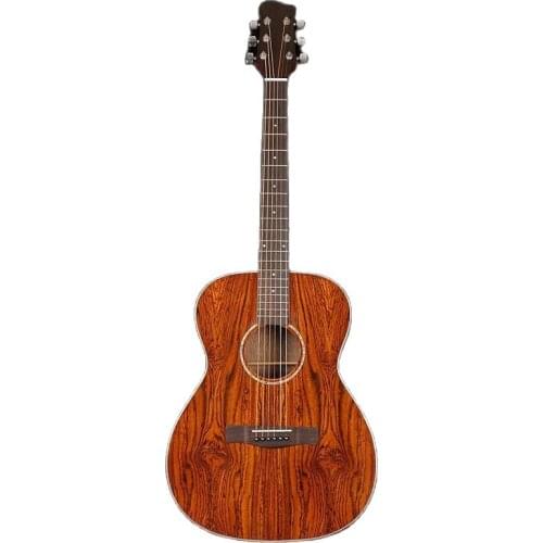 High gloss 40 inch acoustic-electric guitar full butterfly wood OM body full size 6 string folk guitar with EQ tuner