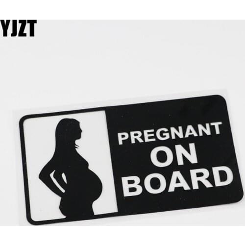 YJZT 17.4CM*10.2CM Pregnant Woman Baby On Board Decal Car Sticker Vinyl 13C-0008