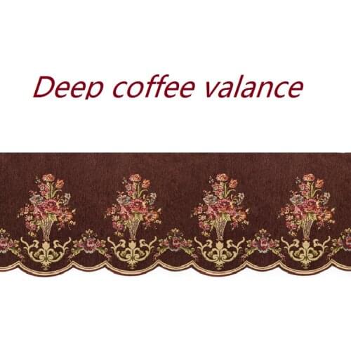 Northern Europe Chenille Jacquard Blackout Curtains Valance for Living Room Bedroom Valance Window Curtains Head Custom