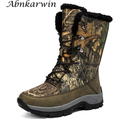 Winter Men High-Top Mountain Outdoor Hiking Boots Hunting Trekking Shoes Camouflage Camping Sneakers Tracking Treking