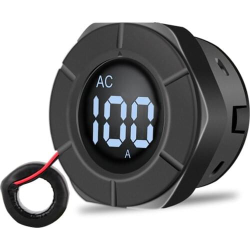 Ziqqucu Ammeter PZEM 024A 100A Round LCD Digital Ammeter AC30V500V AC Current Meter with Coil CT for Car Automobiles Ampermeter