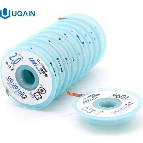 10Pcs UG-2015 Solder wick High quality soldering wick wire 2.0mm Width 1.5M Length Desoldering Braid Welding Remover Wick Wire