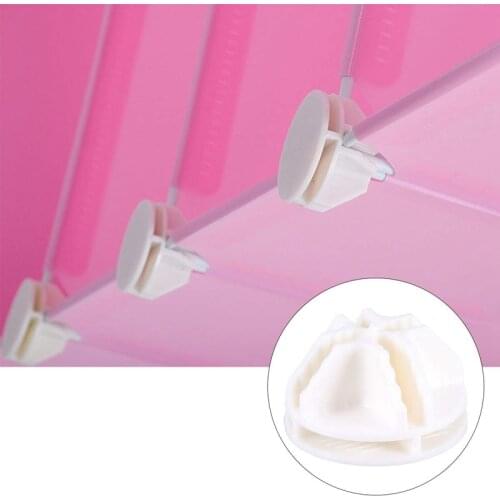 20 Pcs Grid Cube Connector Abs Connectors For Wire Cube Storage Shelving White