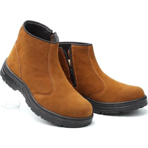 Labor Insurance Shoes Mens Anti-smashing Anti-puncture Gas Suede Electric Welder Safety Protective Shoes Mens Safety Boots