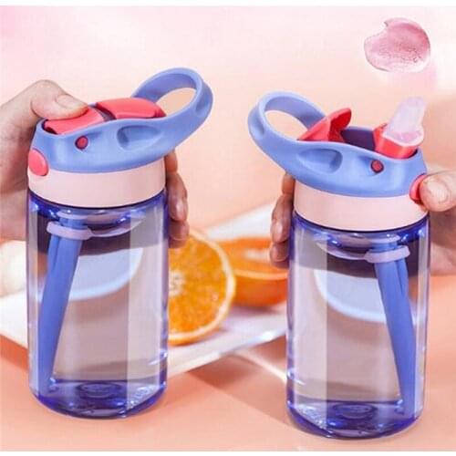 Kids Water Sippy Cup Creative Cartoon Baby Feeding Cups with Straws Leakproof Water Bottles Outdoor Portable Childrens Cups