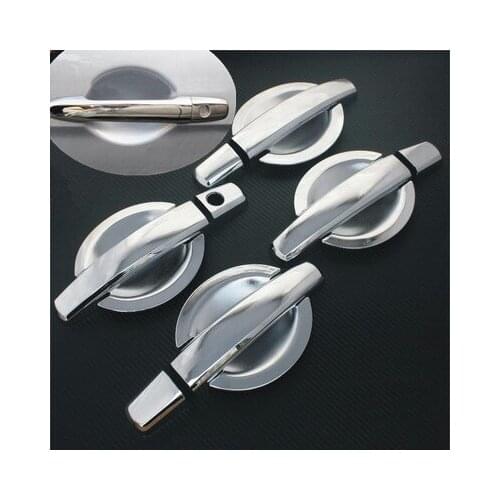For Mitsubishi Outlander Lancer 2008 2009 2010 2011 2012 2013 2014 New ABS Chrome Door Handle Cover + Car Door Bowl