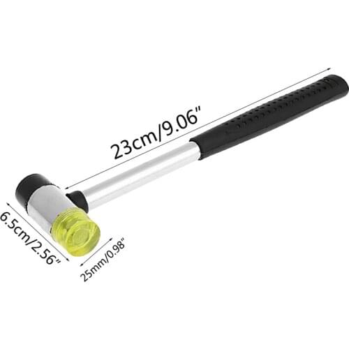 25mm Double Face Soft Touch Hammer Rubber Hammer Leather DIY Tool