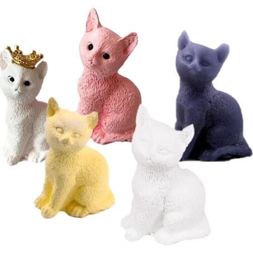 Cat Shape Resin Molds DIY Soap Candle Making Silicone Mold Cake Chocolate Mould Soap Plaster Mold Cake Decorating Tools