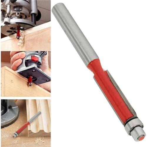 1pc Flush Trim Router Bit Shank Carpentry Flush Trim Bit Carving Woodworking Router Bitmilling cutter for Woodworking Tool 1/4
