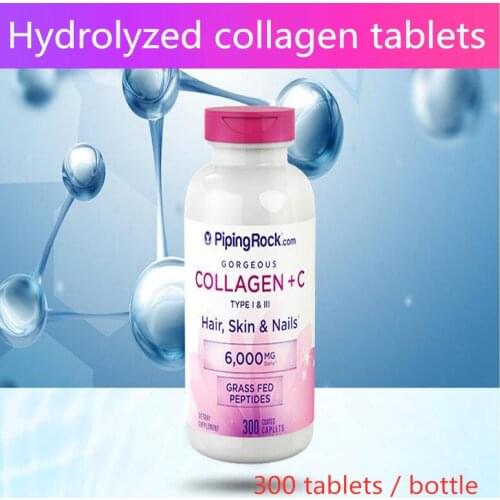 Hydrolyzed collagen tablets 300 tablets/bottle for whitening and anti-aging, repair skin, improve skin health