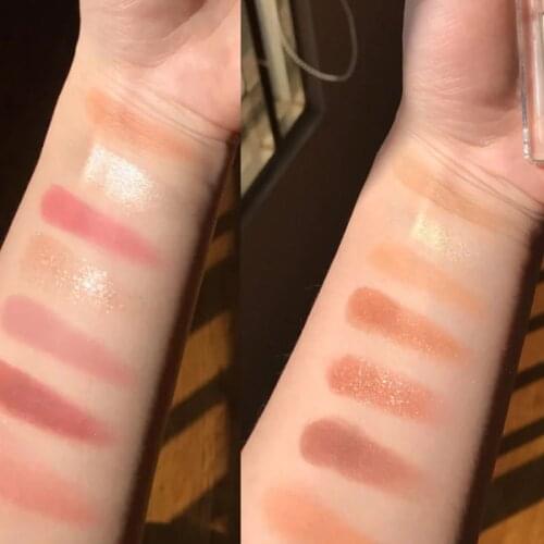 Ins playful seven-color eye shadow disc highlight repair blush eye shadow all-in-one plate makeup plate cheap students