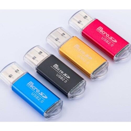 Mini USB 2.0 Memory Card Reader High Speed Micro SD TF Adapter Plug and Plug Colorful Choose From for PC Laptop Tablet