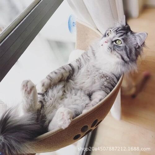 Cat Climbing Frame Boat Felt Balcony Suction Cup Wall Pet Nest Grabbing Board Dog Toy