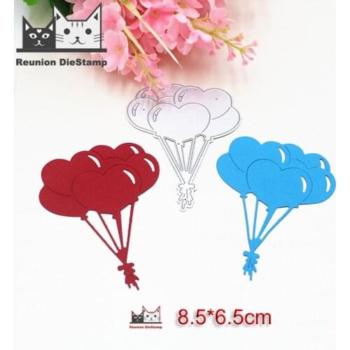 Reunion Heart Balloon Shapes Metal Cutting Dies Stencils for Card Making Decorative Embossing Paper Cards Stamp DIY 2020 New Die