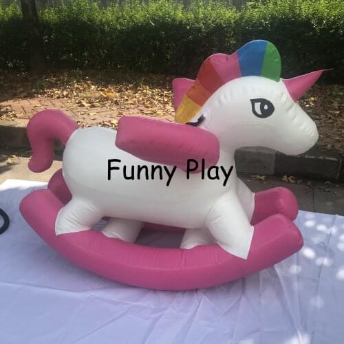 Inflatable rocking unicorn horse fox dinosaur in inflatable bouncer inflatable riding unicorn in ride on animal toy