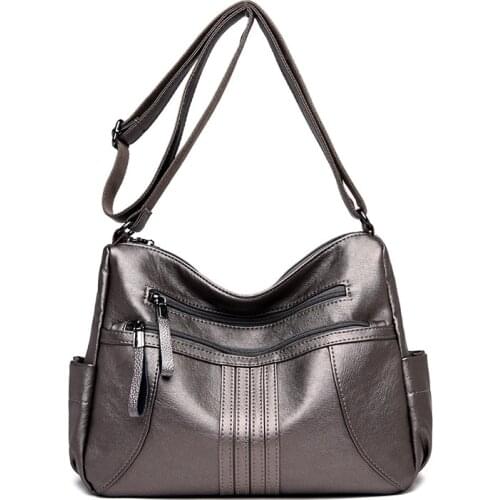 Genuine Leather Tote Shoulder Bag Female Cowhide Office Ladies Crossbody Handbag Chains Top Handle Messenger Women Bags C1334