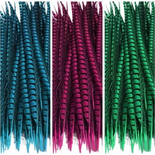 10Pcs/Lot Lady Amherst Pheasant Feathers for Crafts 12-14" 30-35cm Natural Pheasant Feathers for Decoration Carnival Accessories