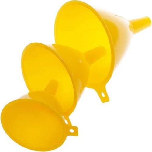 New Kitchen Tool 3Pcs Kitchen Lab Oil Fuel Water Refilling Plastic Filter Funnel 2" 3" 4" Diam #53387