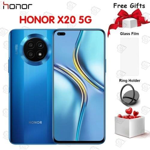 New Honor X20 5G Mobile Phone 6.67 Inch 120Hz LCD Screen 6GB+128GB Dimensity 900 4300mAh Battery 66W Super Charge Smartphone