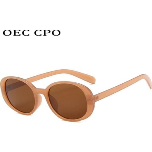 OEC CPO Small Frame Sunglasses Women Shades Oval glasses ladies Vintage Fashion Sun Glasses Men UV400 Oculos De Sol O617