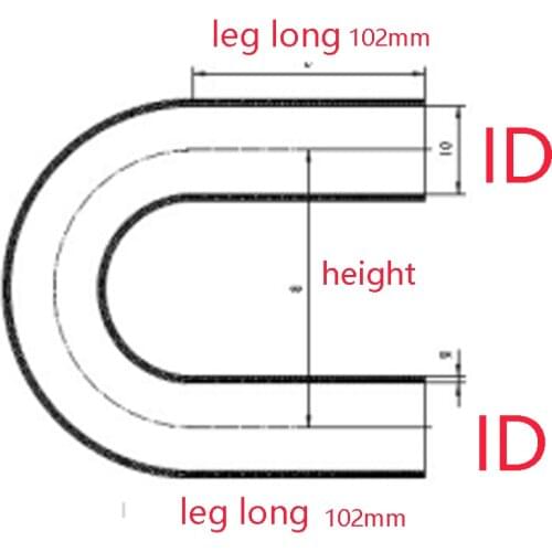 1.25" 32mm Elbow Couple Silicone 180 Degree UBend Coolant Hose