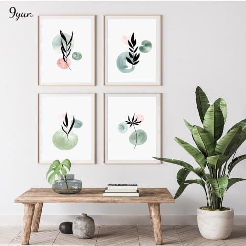 Boho Tropical Plant Abstract Shape Poster Botanical Wall Art Prints Canvas Painting Minimalist Interior Living Room Decoration