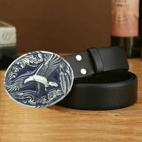 Western cowboy eagle belt buckle American original handmade belt unisex birthday banquet belt