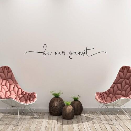 Removable be our guest Text Wall Sticker For Living Room Art Decals Bedroom Wallpaper