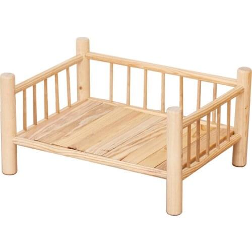 Pet supplies cat dog bed solid wood dog cage wooden cat bed solid wood dog bed kennel dog house pet solid wood