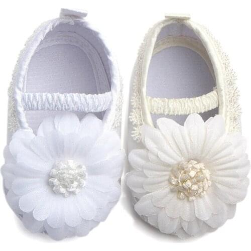 Princess Party Lace Floral Soft Sole Crib Shoes Newborn Baby Girl Shoes Anti-slip Sneaker Prewalker Toddler Kid 0-12M