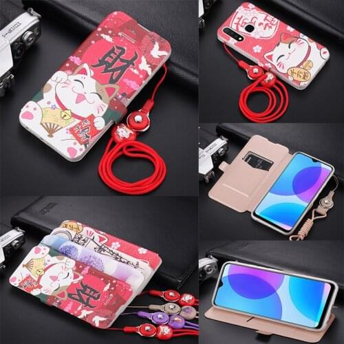 VIVO Y19 2019 Cute Painted Flip Wallet Stand Leather Case For VIVO U3 Y5S Back Case