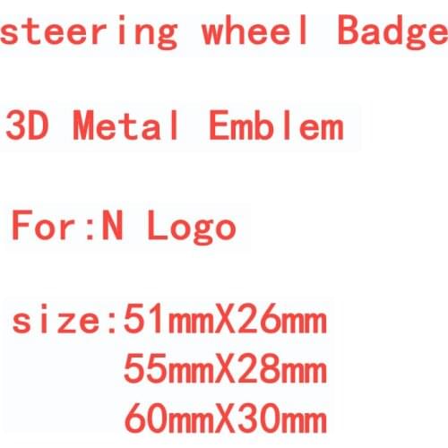High Quality Chrome Silver N Logo Auto Steering Wheel Badge Emblem Sticker Decal Car Styling Accessories For Hy-undai