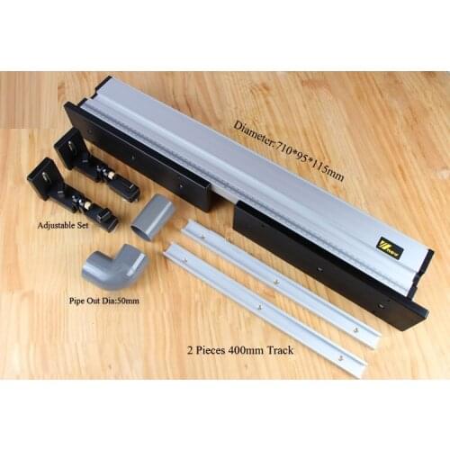 High quality Heavy Duty Router Fence with Knob Stops Updated with Dust Port Connection DIY woodworking tools