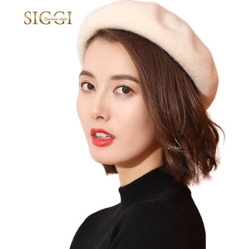 FANCET Winter Autumn Wool Women Berets Fashion Solid Nylon 6 Panels Soft Sweatband Decoration Bonnets Gorros Hats Female 99202