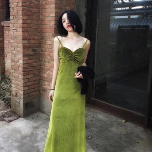 HStar Sexy Strap Backless Velvet Dress Women V-Neck Slim Vintage Party Dresses Robe Femme Winter Elegant Vestidos Mujer