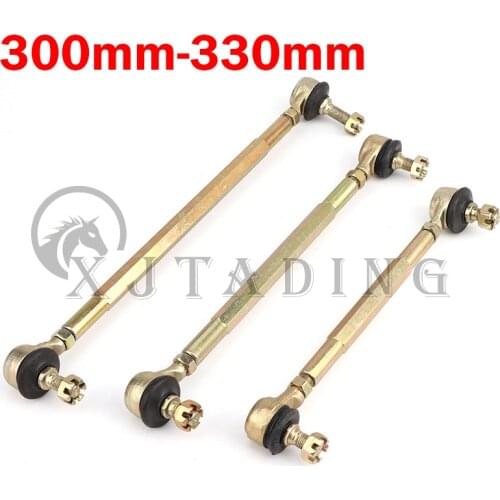 High quality 1Pair/2pcs 300mm 310mm 320mm 330mm M10 ATV Tie Rods Kits Fit Ball Joint for China Chinese ATV Quad Bike Parts