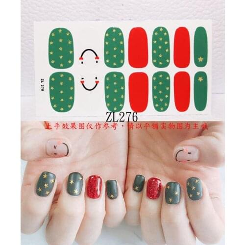1PC Nail art Full-Cover Sticker Sheet 14tips Sticker Polish Sticker ZL255-302