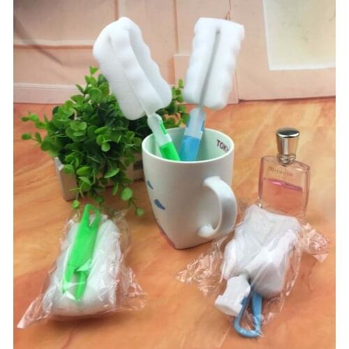 2pcs/lot sponge cleaner milk feeding bottle cleaning brush Cup Scrubber Washing Brushes Kitchen Cleaner Tool OK 0626