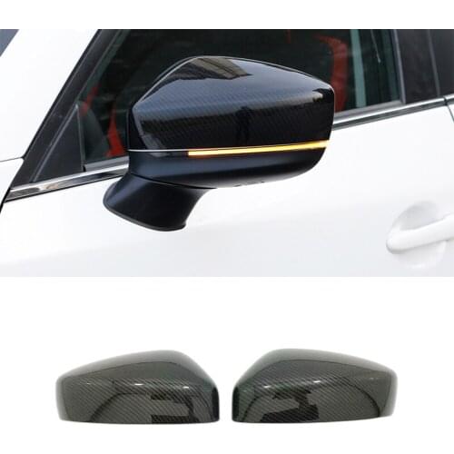 2017 2018 For Mazda CX-5 Car Rearview Mirror Frame Cover trim auto exterior styling Accessories Stickers ABS Chrome/Carbon Fibre