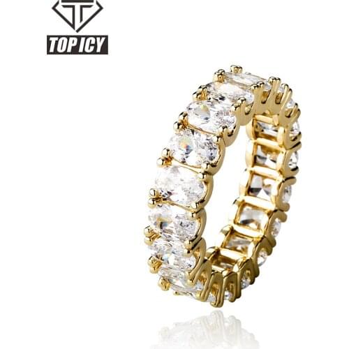 2021 Brand New Jewellery 6 Times 14k Gold Plated(0.1u) Brass Ring Prong Setting 3A+CZ Stones Rings Jewelry